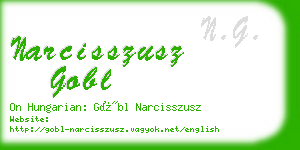 narcisszusz gobl business card